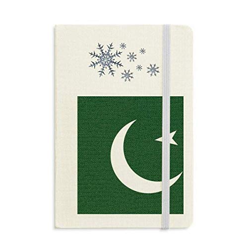 Carnet de notes Pakistan épais haut de gamme à couverture texturée flocon de neige