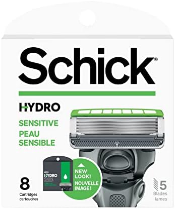 Schick Hydro 5 Sense Sensitive Skin Razor Refills for Men, 8 Count (Pack of 1)