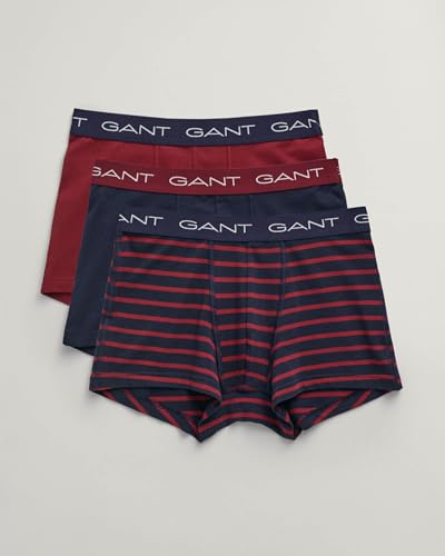 Bóxer Gant calzoncillos cómodos para diario en pack de 3 azul y burdeos 4