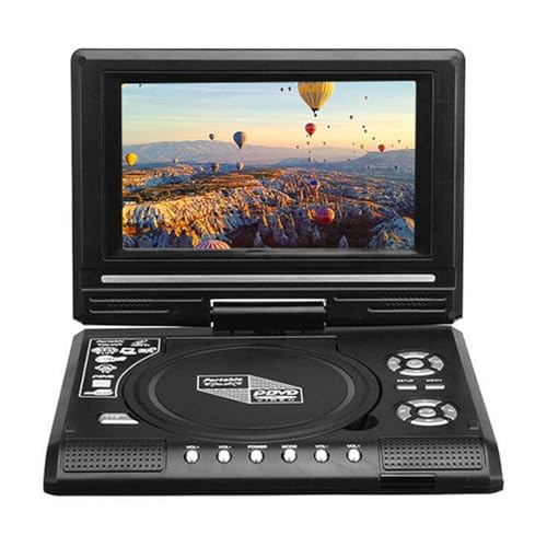 Portable Car DVD Player with 7.8 Inch Swivel Screen, Headrest Mounted DVD Player for Cars with USB/SD/CD Playback Anti-Shock Rechargeable Battery Remote Control & Game Handle