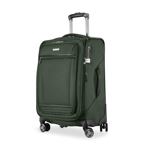 Ricardo Beverly Hills Avalon Softside Carry-On Luggage Made with Sustainable 100% Recycled PET (rPET) Lightweight Eco-Friendly Travel Expandable Dual Spinner Wheels Juniper Green 20-inch