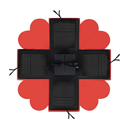 Luerme Diy アルバム サプライズボックス クリエイティブ スクラップブック クリスマスのテーマ デザイン ロマンチック クリスマス プレゼント カード ギフト ハンドメイド 爆発ボックス ギフトボックス 手作り ラブメモリフォトアルバム 写真 誕生日 記念日贈り物