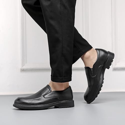 Men's Leather Shoes Anti-Slip Lightweight Formal Business Wedding Casual Wear with Comfortable Arch Support3
