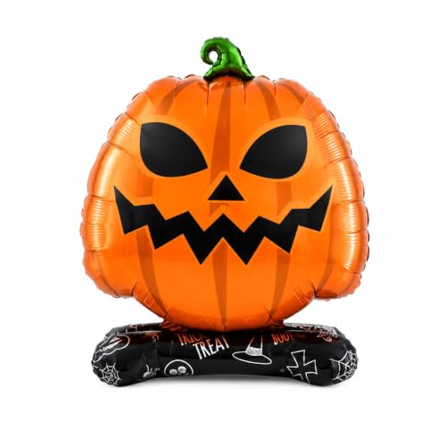 Image of AMFIN Halloween Pumpkin Jack O Lantern Foil Balloon Decoration