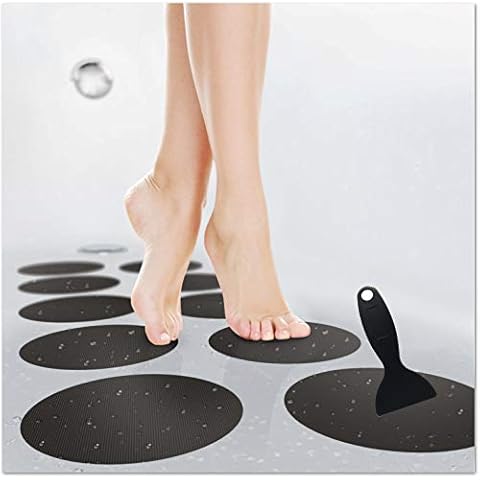 cocofy Große Anti-Rutsch Sticker für Badewanne und Dusche Ø 15 cm XXL Pads, schwarz Cover