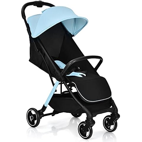 LIFEZEAL Silla de paseo plegable con techo y cesta grande Cover