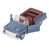 Adfaga Voiture de Sport décapotable en Alliage métallique à l'échelle 1:32, alimentée par Piles, au Design réaliste et aux mouvements fluides, pour collectionneurs Adultes. (Bleue)