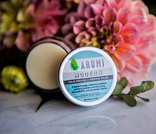 Aromi Solid Perfume | Earthy Parfum - Rosemary, Eucalyptus, & Ylang Ylang - Vegan & Cruelty-Free Fragrance, Travel-Sized Perfume, Women’s Gift, 0.5 Oz, (Modern) #TOP1
