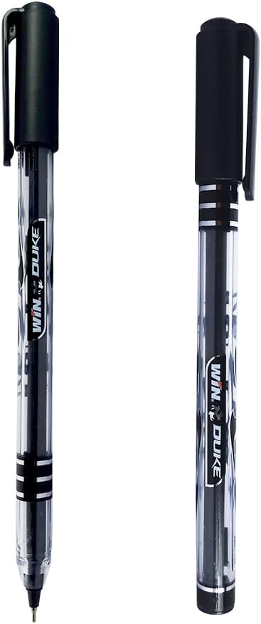 WIN Duke Ball Pen | 20 Black Ink Pens | Pastel Body | Students, Exams | Comfortable Grip | Extra Smooth Writing | Ideal for School Office Stationary & Business Use