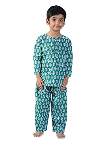 Image of Cotton Night Suit for Boys & Girls | Pajama Sets | Baby Top & Pant | Kids Dress | Printed Night Dress | Sleepwear Suit | P-3