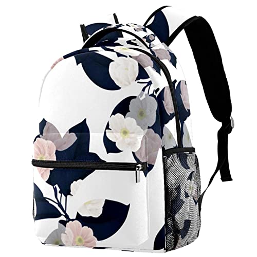 Mochila para portátil floral que alivia el dolor de espalda al viajar