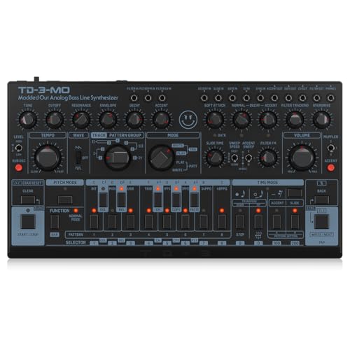 Image of Behringer TD-3-MO Modded Out Analog Bass Line Synthesizer with VCO, VCF and VCA - Black