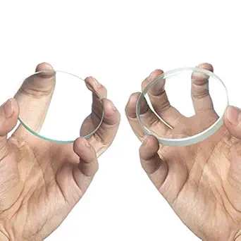 Amlong Crystal Premium Optical Glass Double Convex and Concave Lens Set, 75mm Diameter, 20cm Focal Length, 2 Pieces Set