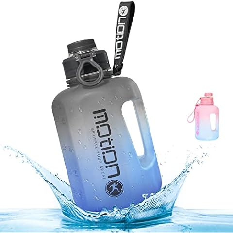 BelonLink Trinkflasche Sport, 1.6L Wasserflasche, Große Sportflasche mit Griff Cover