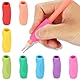 Ergonomische Bleistift Griffe 40 Pcs mit 8-Farben, Silikon Bleistifthalter für Kinder Handschrift, Kleinkind Gel Bleistift Kissen Griffe, Dreieck Stift Griffe für Erwachsene Schreibhilfe, Classic