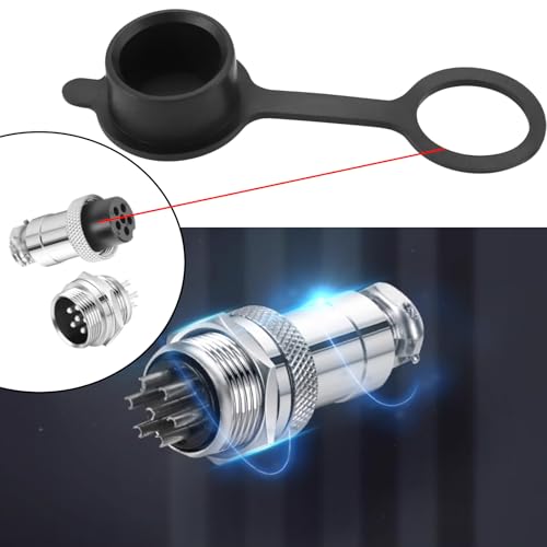 10 Tapas de Conector de Aviación GX12 de Goma miniatura 3