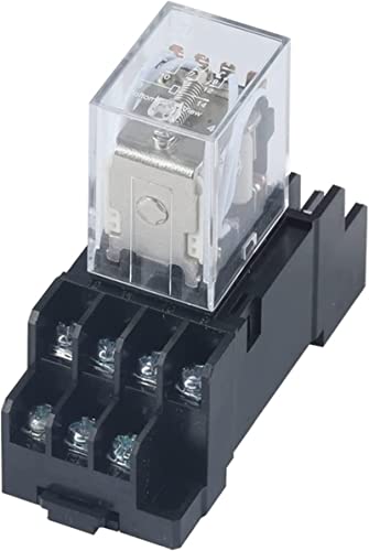 Interruptor de relé MY4NJ DPDT 220V AC con base de enchufe para cuadro eléctrico 2