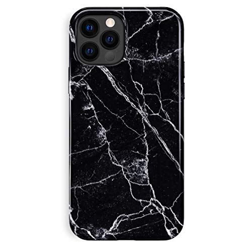 Velvet Caviar Compatible with iPhone 12/12 Pro Case for Women Cute - 10ft Drop Tested - Protective Phone Cover (Black Marble)