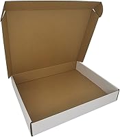 Vista 1 de Cajas de envío pequeñas de 13 x 11 x 2 pulgadas, paquete de 25, cajas de cartón corrugado para negocios, color blanco (CM13112-25)
