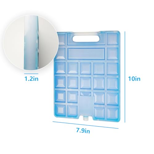 Image of WORLD-BIO Large Reusable Freezer Ice Pack for Lunch Boxes, Coolers, Picnics, Camping, Fishing - 10 x 7.9 x 1.2 Inch