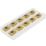 Carbide Milling Insert APMT1604, 10pcs, CNC Milling Machine Indexable Milling Insert, R0.8, Tungsten Steel...