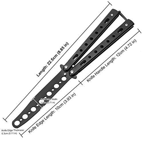 Leyaoandizhich Practice Finger Strength Knife, Trainer Tool With Latch For Training And Practice, Strong And Durable Full Stainless Steel For Training Black #TOP1