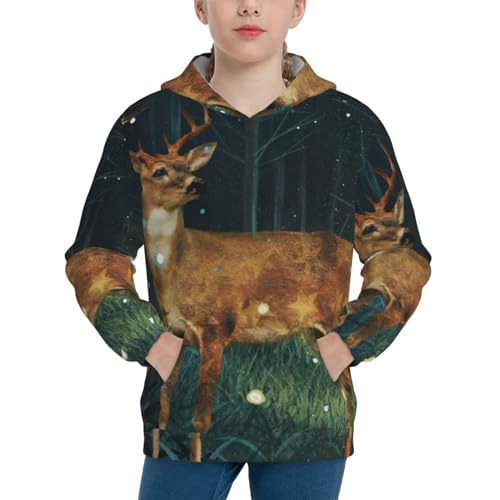 Fallow Deer Boy, Girls Sports Shirt Youth Pullover Fashion Hooded Sweatshirt3