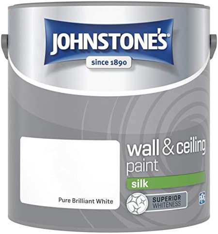 Johnstones No Ordinary Paint Water Based Interior Vinyl Silk Emulsion Brilliant White 2.5 Litre