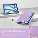 VIKESI Case for iPad Air 11-inch with M4 / M3 / M2 Chip 2026/2025/2024 and for iPad Air 5th/4th Gen 10.9 Inch 2022/2020,Multiple Angles Stand Cover,Soft Back,Pencil Holder,and Auto Sleep/Wake,Lilac