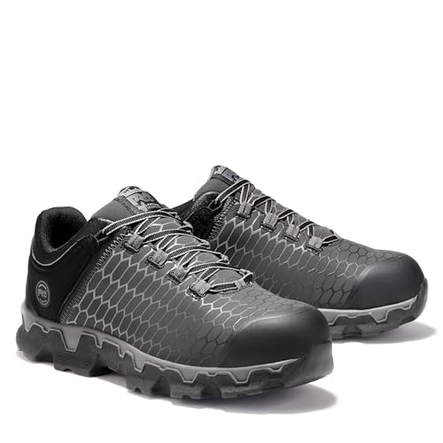 Timberland PRO Timberland PRO Men's Powertrain Sport Alloy Safety Toe Industrial Athletic Work Shoe, Black/Grey-2024 New Raptek, 11