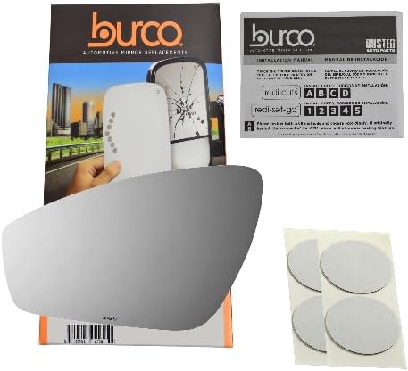 Burco 4863H Driver Side Replacement Heated Mirror Glass No Rear Mount, Compatible with 2021-2023 VW ID.4