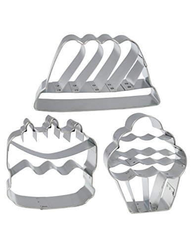 Patisse Geburtstags-Ausstechform-Set - kreatives Backvergnügen für besondere Anlässe -Größe: Ø ca 6 cm, 7 cm und 9 cm - aus hochwertigem Edelstahl