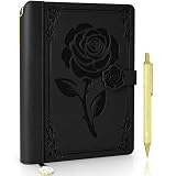 Aocii Journal en cuir pour femmes, journal quotidien ligné A5, magnifique journal pour l'é...