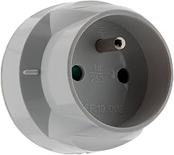 Electric transformer adapter - 20A male to 16A female plug - white - Zenitech