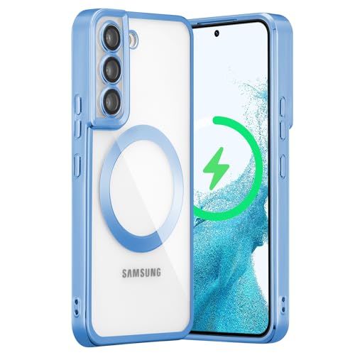 Coque Samsung S23 en silicone souple bleu résistant aux rayures avec protection caméra