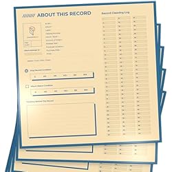 HumminGuru 12 Inch Vinyl Record Jackets, 400GSM Album Jackets 25 Pack/5lb | Archival Vinyl Jackets for Replacing Album Cover, Blank Cardboard Jacket with Playback Log Organizer, Heavyweight LP Covers