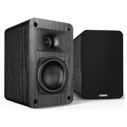 Saiyin Passive Bookshelf Speakers for Desktop Stereo or Home Theater Surround Sound, 3.5-Inch Woofer with Horn Tweeter, 2-Way Passive Near-Field Monitor Speakers, Wall Mountable,Without Speaker Wire