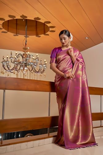 Vardha kanjivaram silk saree in raw silk – image 2