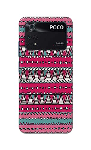 Image of Printed Hard Back Cover Case for Mi Poco M4 Pro 4G Back Cover (Geometric Vintage Pattern) -1803