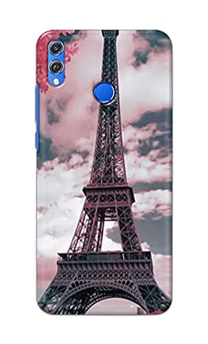 Image of Lovers Famous Place Eiffel Tower in Paris Hard Back Case Cover for Honor 8X, JSN-L11, JSN-L21, JSN-L22, JSN-L23 Back Cover -(J5) VNS2227