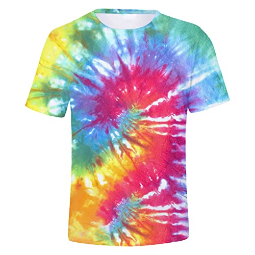 Image of Men's Short-Sleeved T-Shirt, Regular Fit T-Shirts, Summer T-Shirts, Crew Neck T-Shirts, Print, Colourful Tee, Large Sizes, Lightweight Top, s, XL