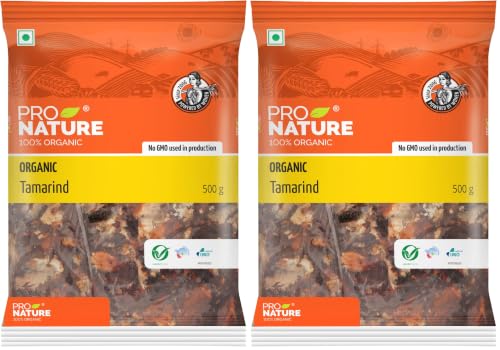 Image of Pro Nature Organic 100% Organic Tamarind, Slices, 500G (Pack of 2)