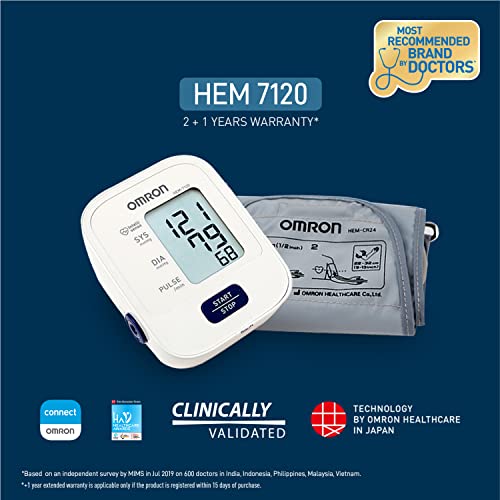 Omron-HEM-7120-Fully-Automatic-Digital-Blood-Pressure-Monitor-With-Intellisense-Technology-For-Most-Accurate-Measurement-Arm-Circumference-22-32Cm