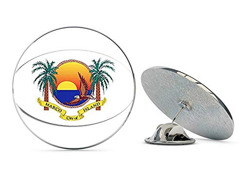 Oval City of Marco Island Florida Seal (FL Official) Metal 0.75