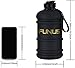 FUNUS Big Water Bottle BPA Free Half Gallon Water Bottle Jug Reusable Water Bottle for Men Women Fitness Sport Gym Outdoor Climbing (Black, 2.2L)