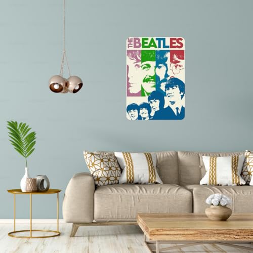Image of Zesta Bathroom Decor Items Washroom Decor Tin Sign | Aesthetic Posters Wall Poster for Bedroom | Magnetic Cafe Decoration Items /Restaurant Decorations Items | Quirky Home Decor Bar Accent (Beatles)