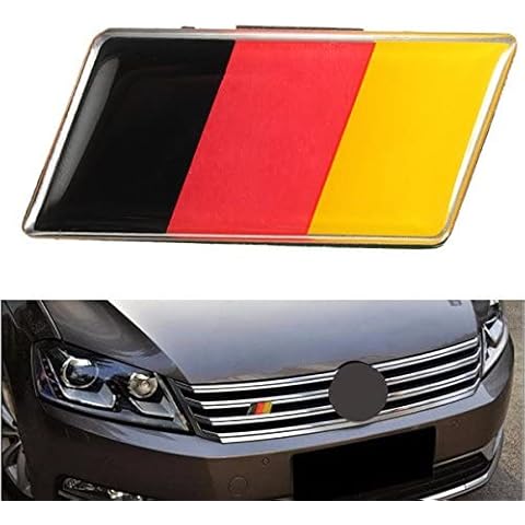 MOMOALA Aluminium German Germany Flag Badge Grille Emblem Car Sticker Decal Universal Decoration Cover