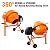 3 Cu. Ft Cement Mixer, Electric Concrete Mixer, 650W 1/3 HP Heavy Duty Concrete Mud Mixer Tools, Portable Concrete Cement Mixer with Wheels and Stand for Mortar, Stucco and Fodder