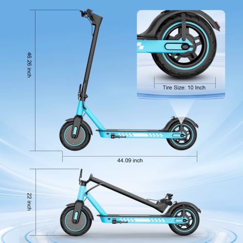 Image of Electric Scooter,8.5 inch /10 inch Solid Tires,UP to 19MPH,350W /500W Powerful Motor,20-31 Mile Range with Braking System,Foldable Lightweight Electric Scooter for Adults,Max Load 265 LBS,App Control