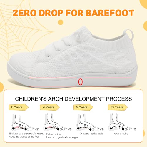 Image of JOINFREE Toddler Shoes Girls Boys Wide Barefoot Shoes Minimalist Walking Sneakers Zero Drop Slip on Tennis Shoe Breathable Naturally Flexible